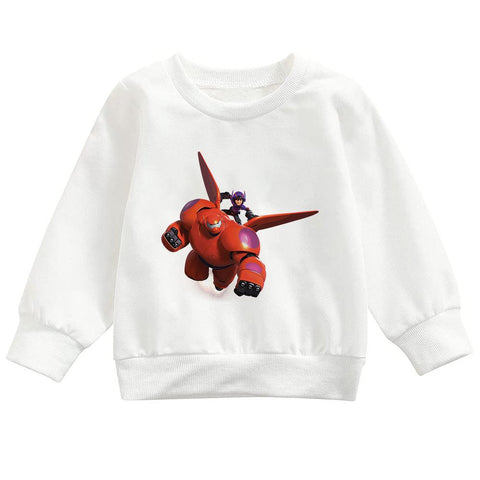Cozy Simple Baymax Print Kids Boys Sweatshirt Disney Big Hero 6 Fashion-TB01358-Veeddydropshipping