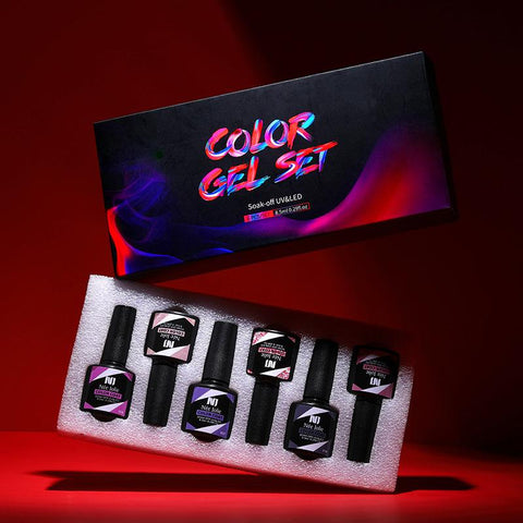6Pcs Gel Nail Polish Set Gel Polish Kit For Manicure Design-BH00978-Veeddydropshipping