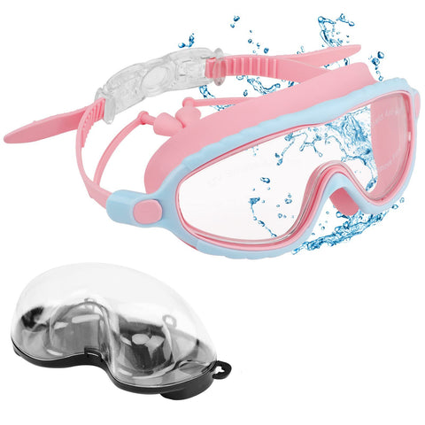 Kids Anti Fog Waterproof Swim Goggles with Portable Bag Swim Glasses -OS00146-Veeddydropshipping