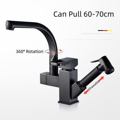 360° Rotating Pull Out Kitchen Faucet-TI00639-Veeddydropshipping