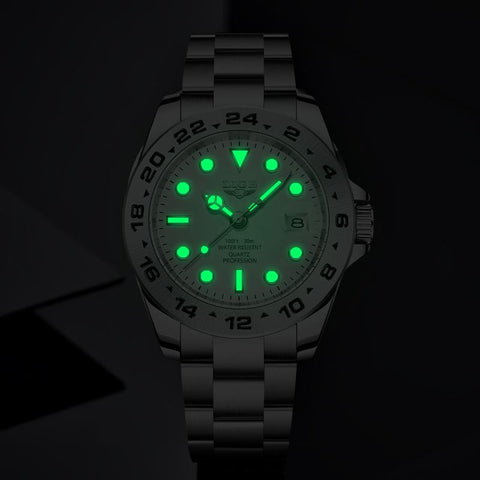 Stainless Steel  Men Waterproof Luminous Quartz Watch-JW00678-Veeddydropshipping