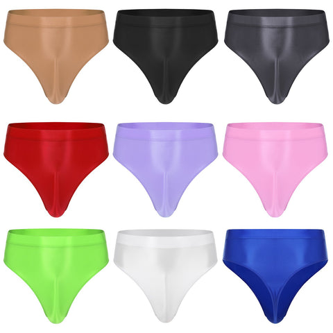 Waist Solid Color Briefs Elastic Waistband Underpants Underwear-MF01687-Veeddydropshipping