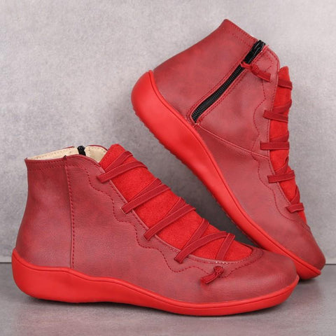 Spring Flat Shoes Female Casual Short Boots Fashion-BS00976-Veeddydropshipping