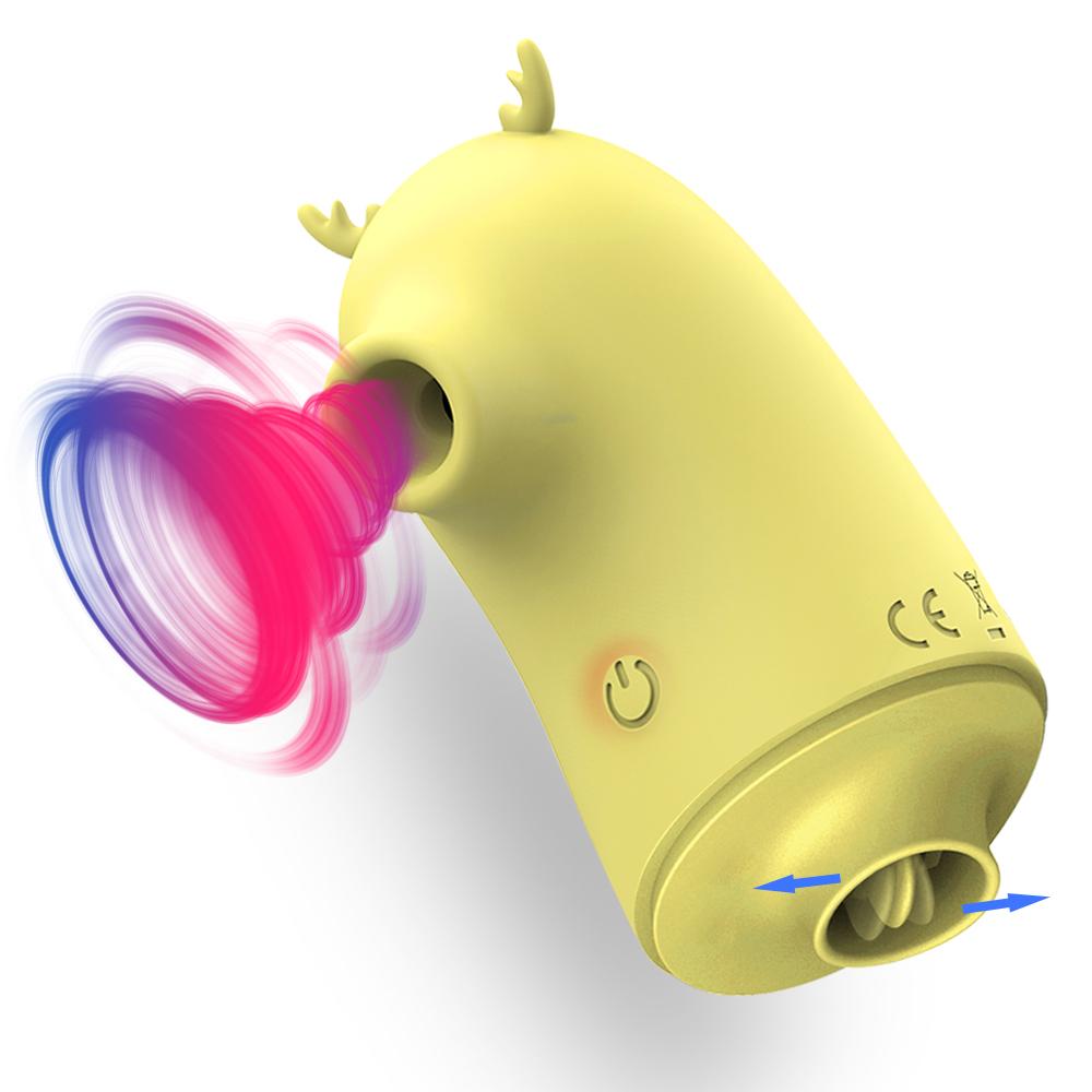 Pussy Licking Toy Clitoris Sucker 2 in 1 Oral Tongue Clitoris Stimulator Nipple -BH01223-Veeddydropshipping