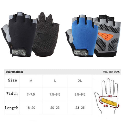 Non-slip Anti Half Finger Gloves Motorcycle Gloves elastic Shock Fitness Cycling -OS01019-Veeddydropshipping