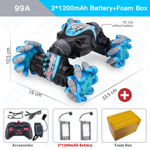 ZWN 1:12 / 1:16 4WD RC Car Radio Gesture Induction Music Light Stunt-TB01428-Veeddydropshipping