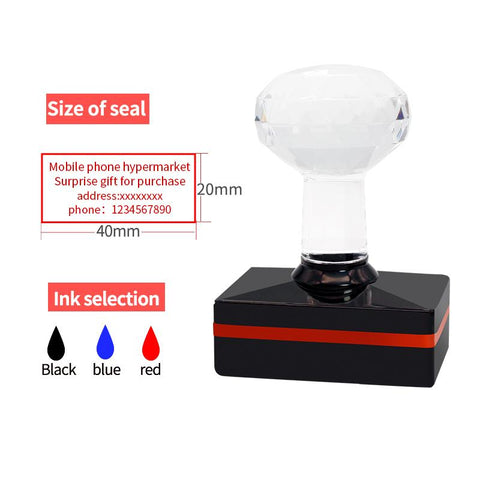 Personalized Logo Self inking Stamp Customized Photosensitive-HA00027-Veeddydropshipping
