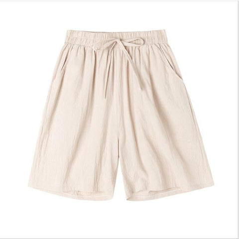 Women Shorts Casual Drawstring Elastic Waist-WF00525-Veeddydropshipping