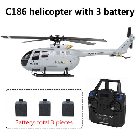 C186 Pro RC Helicopter for Adults 2.4G 4 Channel BO105 Scale with Automatic-TB01420-Veeddydropshipping