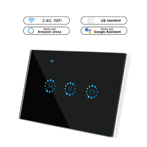 WiFi Roller Shutter Switch WiFi Curtain Blinds Touch Switch Control Garage Door-TI01079-Veeddydropshipping