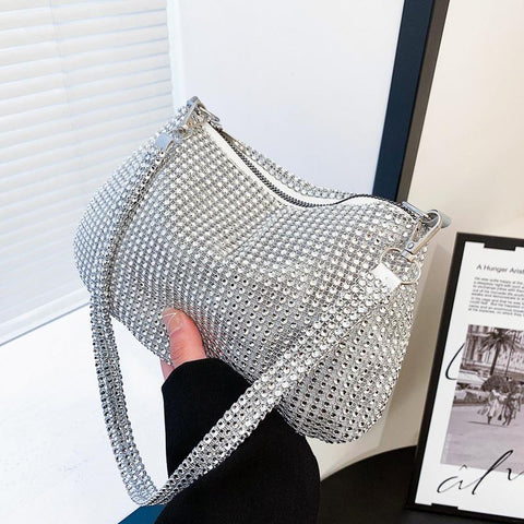 Shiny Crystal Female Dinner Party Wedding Purses Handbag-BS00227-Veeddydropshipping