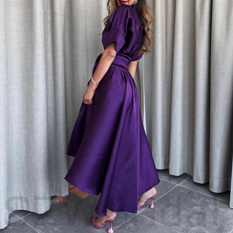 Sexy Ladies Evening Dresses Half Sleeve-WF01580-Veeddydropshipping