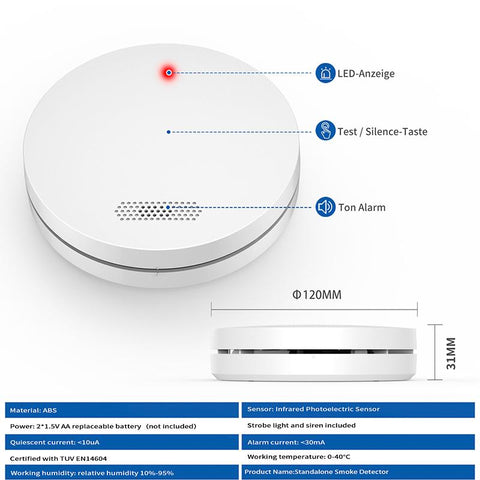 Smoke Detector Sensor Alarm Alert Device-CO00636-Veeddydropshipping