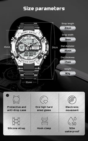 Waterproof Wristwatch Quartz Clock Sport Watch  Men -JW00654-Veeddydropshipping