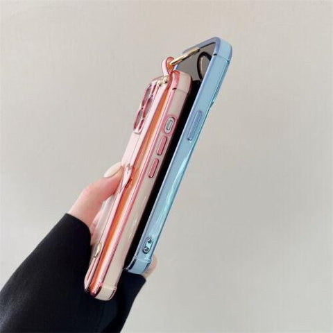 Heart Wrist Strap Stand Silicone Case Cover For iPhone 14 11 12 13 Pro Max XR 8-PA00142-Veeddydropshipping