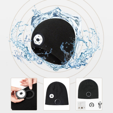 LED Beanie Hat with Light Unisex USB Rechargeable Lamp Hats Hands Free-OS01151-Veeddydropshipping