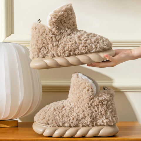Unisex Cotton Slippers Warm Couple Snow Boots Winter-BS01012-Veeddydropshipping
