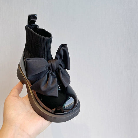 Children Girls Baby Fur Boots Autumn Leather Shoes-TB00177-Veeddydropshipping