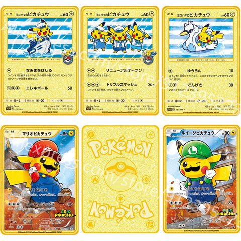 Anime Pokemon Cards Golden Metal Card Cosplay Charizard-TB01622-Veeddydropshipping