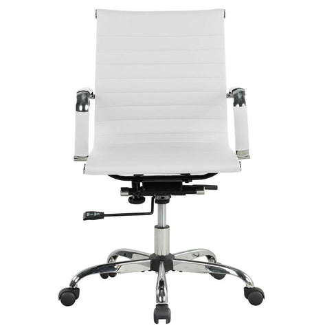 Ribbed Back PU Leather Office Chair-HA01616-Veeddydropshipping