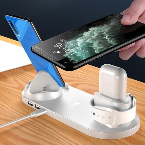 30W 10 in 1 Wireless Charger Stand Pad For iPhone 14 13 12 Apple Watch Qi Fast Charging-PA01038-Veeddydropshipping