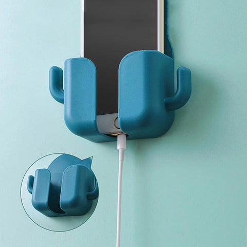 Multifunction Mobile Phone Wall Hanger Self Adhesive Charging Holder Plug Remote-PA00535-Veeddydropshipping