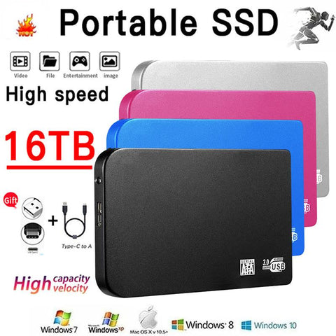 High-Speed Portable 1TB SSD External Solid State Drives USB3.0 500GB Hard -CE01322-Veeddydropshipping