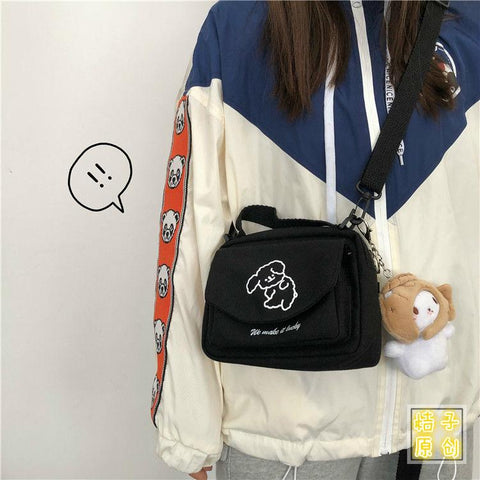 Bags Ladies Canvas Printed Cute Envelope Bag Lady Sweet-BS00235-Veeddydropshipping