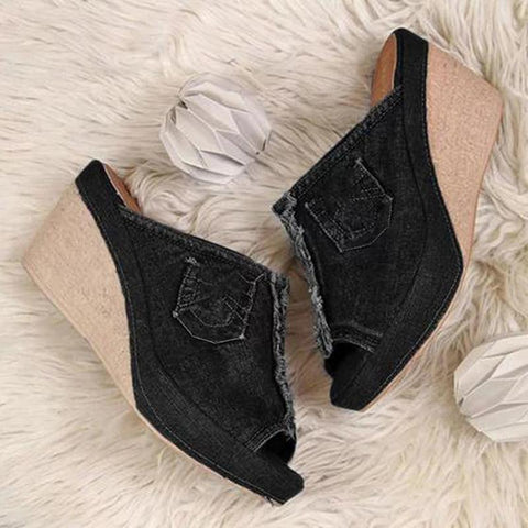 With Heels Stylish Womens Blue Cowboy Comfortable-BS00886-Veeddydropshipping