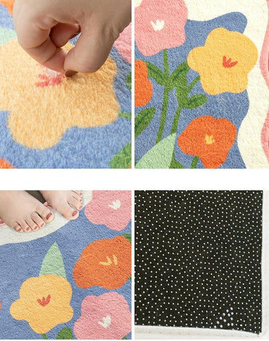 Checkerboard Carpet Non Slip Water Absorbing Mat-HA00517-Veeddydropshipping