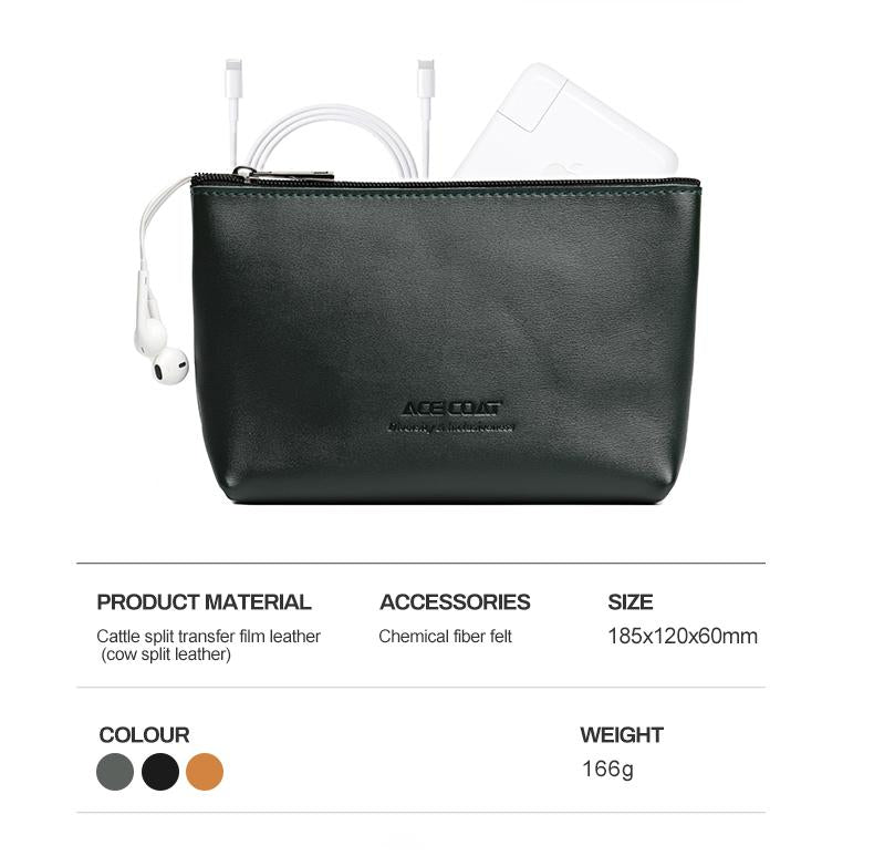 Split Leather Mouse Pouch Sleeve Bag-CO00500-Veeddydropshipping
