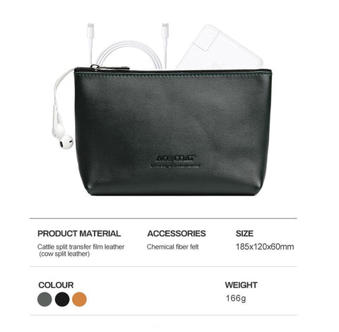 Split Leather Mouse Pouch Sleeve Bag-CO00500-Veeddydropshipping