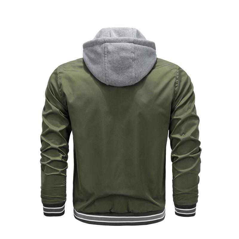 Drawstring Detachable Hooded Jacket-Veeddydropshipping