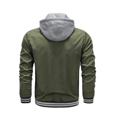 Drawstring Detachable Hooded Jacket-Veeddydropshipping