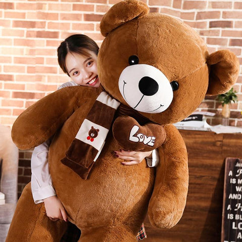 New Hot High Quality 4 Colors Teddy Bear With Scarf Stuffed Animals Bear-TB01546-Veeddydropshipping