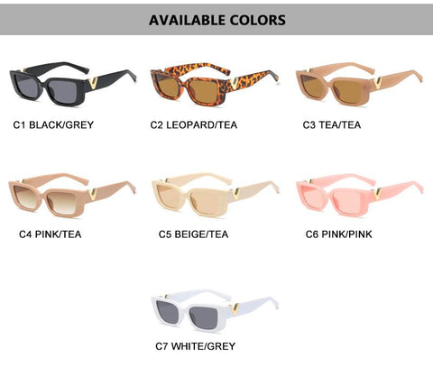 Fashion Cat Eye V Sun Glasses For Ladies-WF01322-Veeddydropshipping