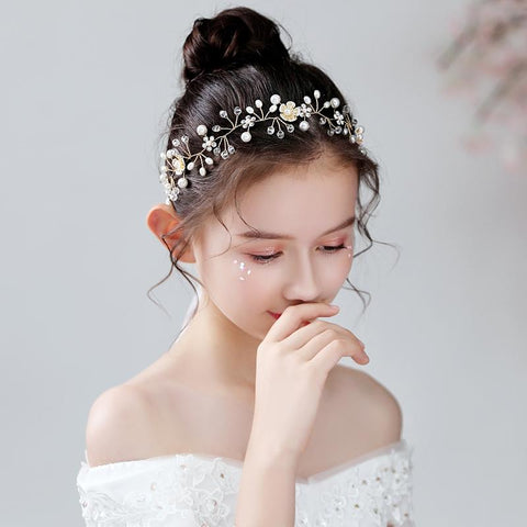 =Wedding Hairband Tiara Fairy Hair Jewelry  Pear -JW00485-Veeddydropshipping
