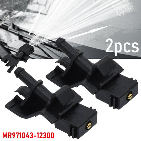 2Pcs Front Windshield Wiper Washer Nozzle Spray Jet Hood Liquid Sprayer-AM00206-Veeddydropshipping