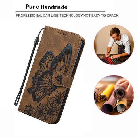 Butterfly Leather Flip Cover For Xiaomi Mi11 Redmi Note 9T 9 9A 9S 8 Pro-PA00311-Veeddydropshipping
