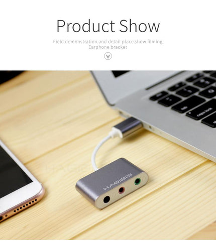 External Sound Card Converter Splitter Adapter Converter Headphone-CO00167-Veeddydropshipping