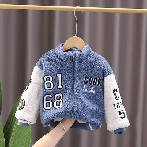 Boys Outerwear Winter Children Fashion Thick Baseball Uniform Jacket-TB01205-Veeddydropshipping
