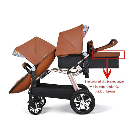 2023 New Twin baby strollers,Eggshel Double baby strollers,Luxury leather baby-TB00374-Veeddydropshipping