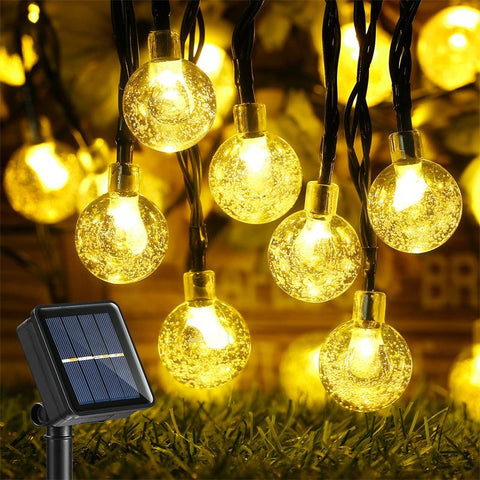 Outdoor Solar String Light 60 LED 8 Modes Crystal Ball/Star Lights-TI00815-Veeddydropshipping