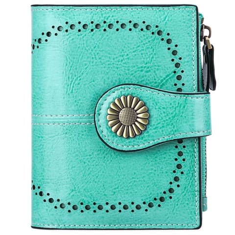 Wallet Luxury Brand Oil Wax Genuine Leather Coin Purses Zipper Card-BS00181-Veeddydropshipping