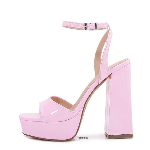 Platform Pumps Club Shoes Open Toe Women High Heels Office Ladies Dress-BS00815-Veeddydropshipping