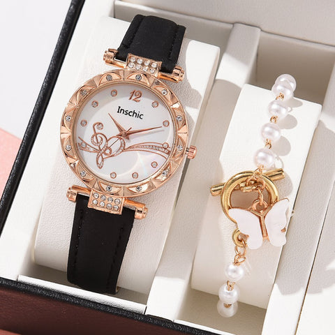 Luxury Ladies Watch Bracelet Set Quartz Wristwatch 2 PCS Set -JW01013-Veeddydropshipping