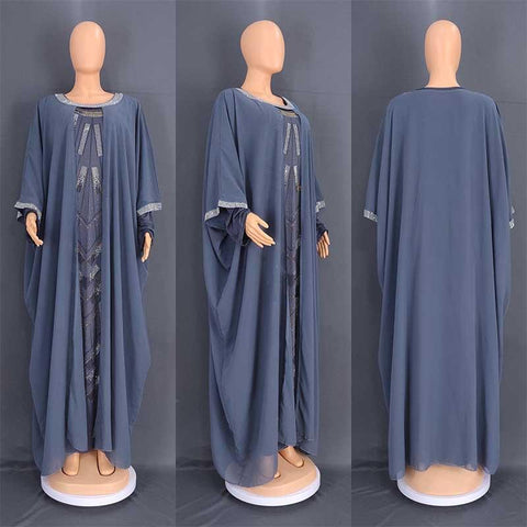 African Long Sleeve Long Dress Maxi Dress-Veeddydropshipping