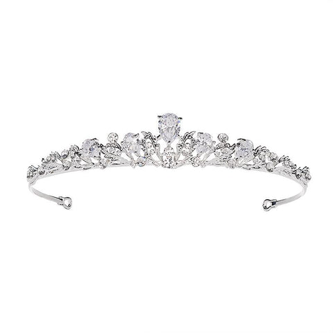 Zircon Bridal Headpiece  Wedding Crown Hair Accessories -JW00523-Veeddydropshipping