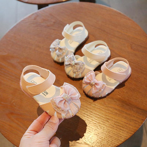 Summer Baby Girls Sandals Bowtie Fashion Pink Princess-TB00109-Veeddydropshipping