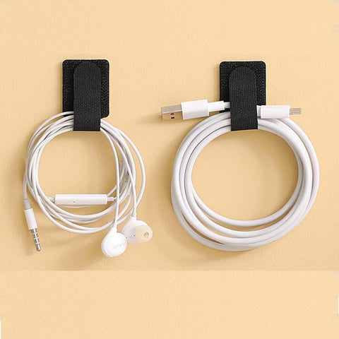 10pcs Self-Adhesive Cable Organizer Clip Ties Cord Management Wall Wire Hook Holder Wrapper Kitchen-PA00857-Veeddydropshipping